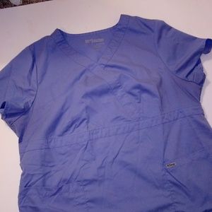 Grey's Anatomy Ciel Blue Scrub Top